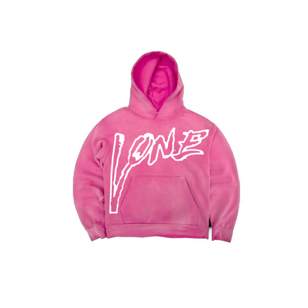 PINK LONE HOODIE