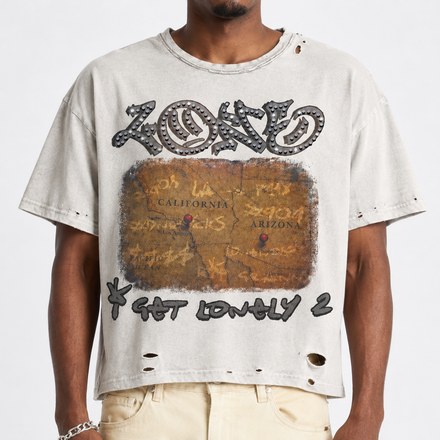 WHITE LONE MAP TEE