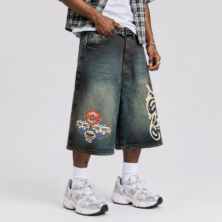 LONE DENIM JORTS