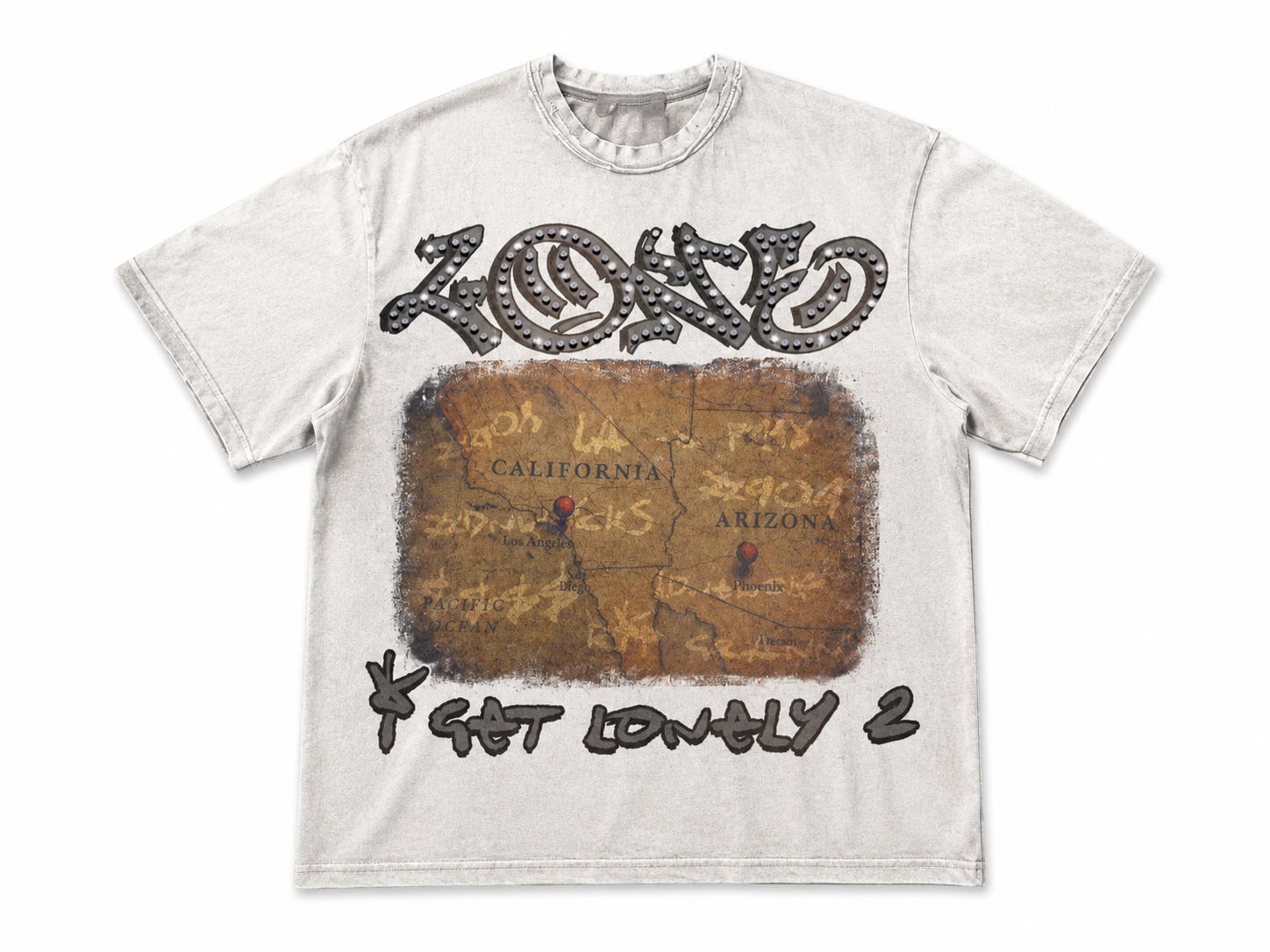 WHITE LONE MAP TEE