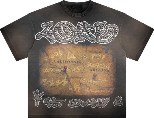 Smoked Anthracite LONE MAP TEE