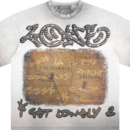 WHITE LONE MAP TEE
