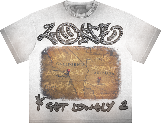 WHITE LONE MAP TEE