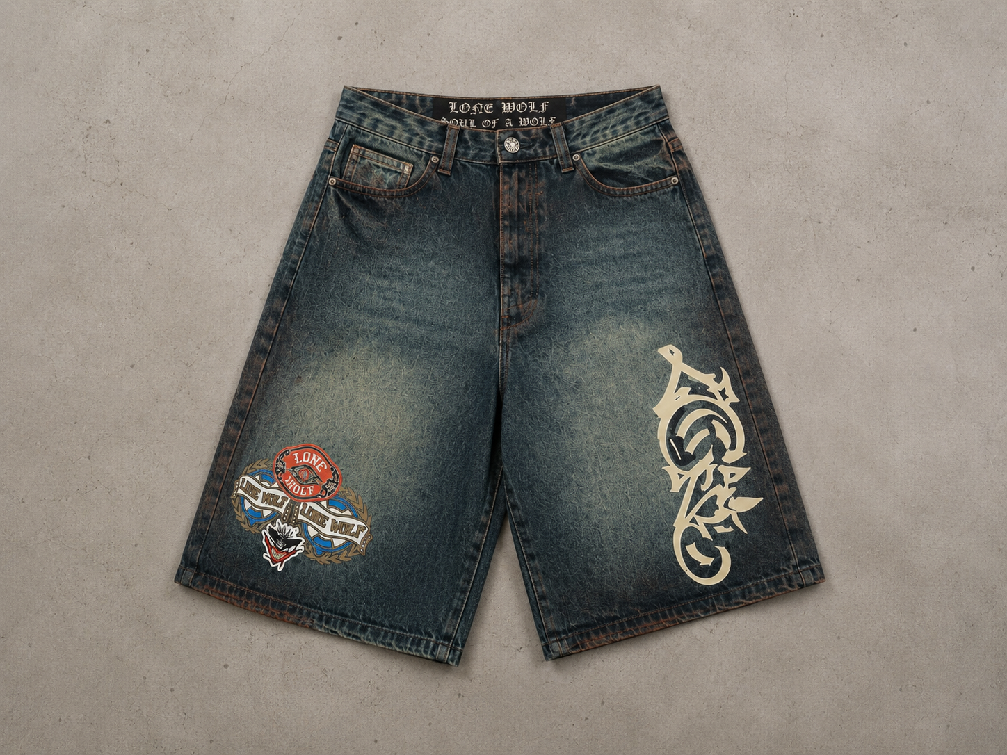 LONE DENIM JORTS